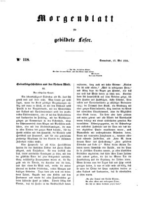 Morgenblatt für gebildete Leser (Morgenblatt für gebildete Stände) Samstag 17. Mai 1851