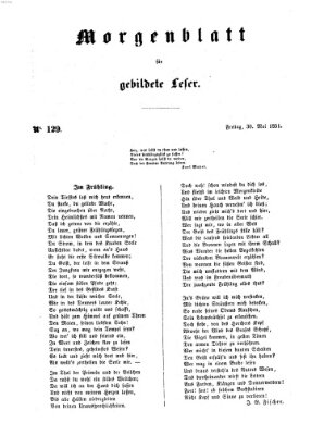 Morgenblatt für gebildete Leser (Morgenblatt für gebildete Stände) Freitag 30. Mai 1851