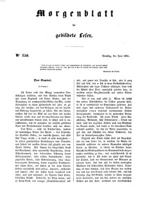 Morgenblatt für gebildete Leser (Morgenblatt für gebildete Stände) Dienstag 24. Juni 1851