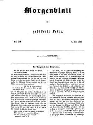 Morgenblatt für gebildete Leser (Morgenblatt für gebildete Stände) Sonntag 8. Mai 1853