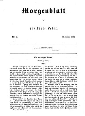 Morgenblatt für gebildete Leser (Morgenblatt für gebildete Stände) Freitag 27. Januar 1854