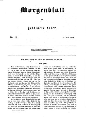 Morgenblatt für gebildete Leser (Morgenblatt für gebildete Stände) Sonntag 12. März 1854