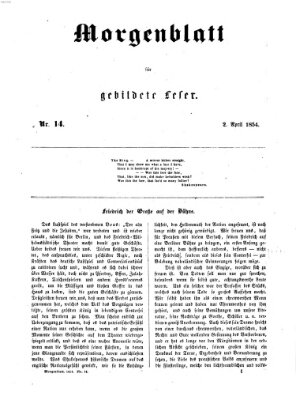 Morgenblatt für gebildete Leser (Morgenblatt für gebildete Stände) Sonntag 2. April 1854