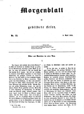 Morgenblatt für gebildete Leser (Morgenblatt für gebildete Stände) Sonntag 9. April 1854