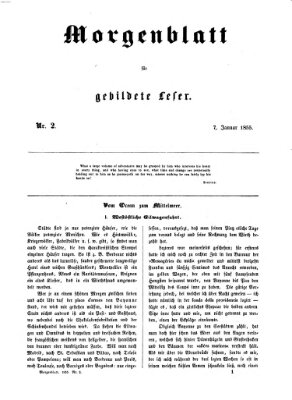 Morgenblatt für gebildete Leser (Morgenblatt für gebildete Stände) Sonntag 7. Januar 1855