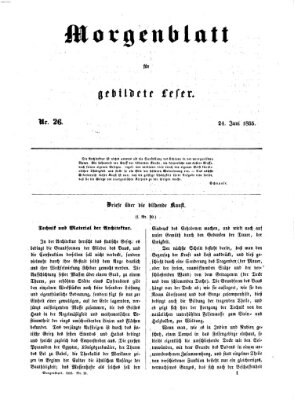 Morgenblatt für gebildete Leser (Morgenblatt für gebildete Stände) Sonntag 24. Juni 1855