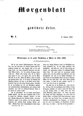 Morgenblatt für gebildete Leser (Morgenblatt für gebildete Stände) Sonntag 6. Januar 1856