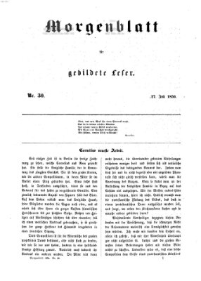 Morgenblatt für gebildete Leser (Morgenblatt für gebildete Stände) Sonntag 27. Juli 1856