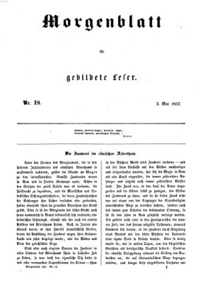 Morgenblatt für gebildete Leser (Morgenblatt für gebildete Stände) Sonntag 3. Mai 1857