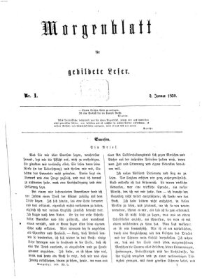 Morgenblatt für gebildete Leser (Morgenblatt für gebildete Stände) Sonntag 2. Januar 1859