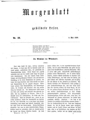 Morgenblatt für gebildete Leser (Morgenblatt für gebildete Stände) Sonntag 8. Mai 1859