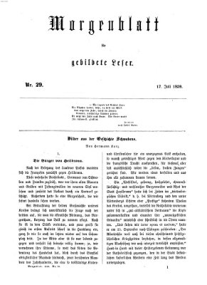 Morgenblatt für gebildete Leser (Morgenblatt für gebildete Stände) Sonntag 17. Juli 1859