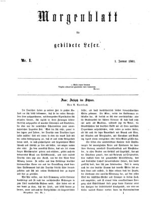 Morgenblatt für gebildete Leser (Morgenblatt für gebildete Stände) Dienstag 1. Januar 1861