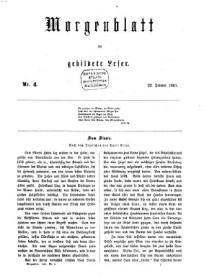 Morgenblatt für gebildete Leser (Morgenblatt für gebildete Stände) Dienstag 22. Januar 1861