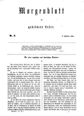 Morgenblatt für gebildete Leser (Morgenblatt für gebildete Stände) Dienstag 5. Februar 1861