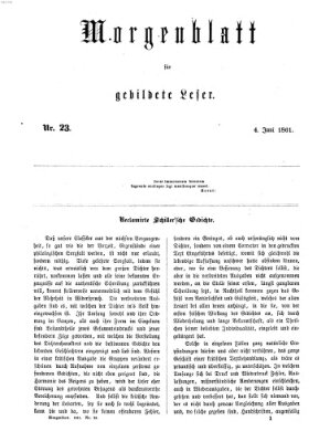 Morgenblatt für gebildete Leser (Morgenblatt für gebildete Stände) Dienstag 4. Juni 1861