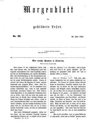 Morgenblatt für gebildete Leser (Morgenblatt für gebildete Stände) Dienstag 25. Juni 1861