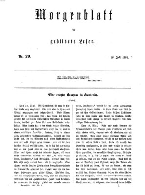 Morgenblatt für gebildete Leser (Morgenblatt für gebildete Stände) Dienstag 16. Juli 1861