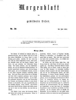 Morgenblatt für gebildete Leser (Morgenblatt für gebildete Stände) Dienstag 23. Juli 1861