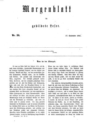 Morgenblatt für gebildete Leser (Morgenblatt für gebildete Stände) Dienstag 17. September 1861