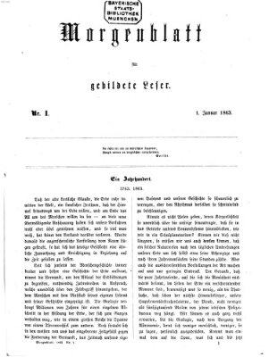 Morgenblatt für gebildete Leser (Morgenblatt für gebildete Stände) Donnerstag 1. Januar 1863