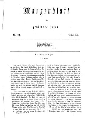 Morgenblatt für gebildete Leser (Morgenblatt für gebildete Stände) Donnerstag 7. Mai 1863