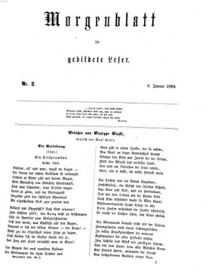 Morgenblatt für gebildete Leser (Morgenblatt für gebildete Stände) Freitag 8. Januar 1864