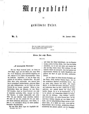 Morgenblatt für gebildete Leser (Morgenblatt für gebildete Stände) Freitag 29. Januar 1864