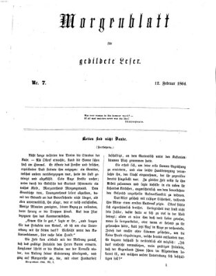 Morgenblatt für gebildete Leser (Morgenblatt für gebildete Stände) Freitag 12. Februar 1864