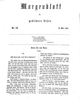 Morgenblatt für gebildete Leser (Morgenblatt für gebildete Stände) Freitag 25. März 1864