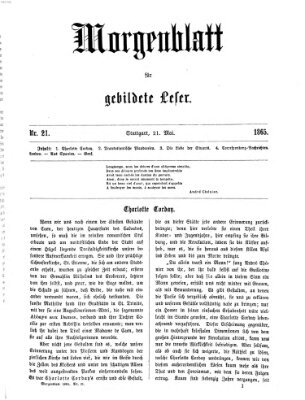 Morgenblatt für gebildete Leser (Morgenblatt für gebildete Stände) Sonntag 21. Mai 1865