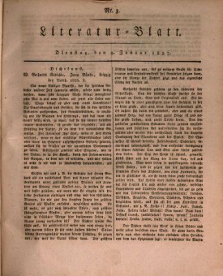 Morgenblatt für gebildete Stände. Literatur-Blatt (Morgenblatt für gebildete Stände) Dienstag 9. Januar 1827