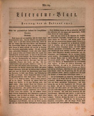 Morgenblatt für gebildete Stände. Literatur-Blatt (Morgenblatt für gebildete Stände) Freitag 16. Februar 1827