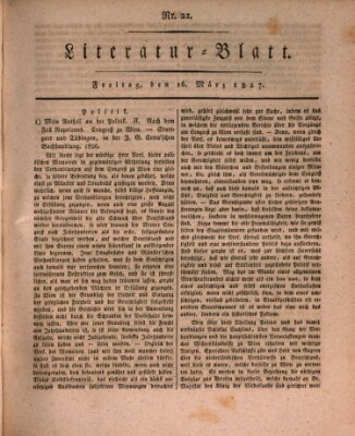 Morgenblatt für gebildete Stände. Literatur-Blatt (Morgenblatt für gebildete Stände) Freitag 16. März 1827