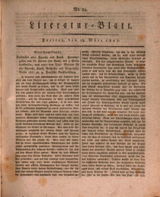 Morgenblatt für gebildete Stände. Literatur-Blatt (Morgenblatt für gebildete Stände) Freitag 23. März 1827