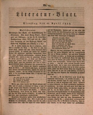 Morgenblatt für gebildete Stände. Literatur-Blatt (Morgenblatt für gebildete Stände) Dienstag 10. April 1827