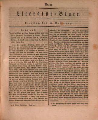 Morgenblatt für gebildete Stände. Literatur-Blatt (Morgenblatt für gebildete Stände) Dienstag 29. Mai 1827