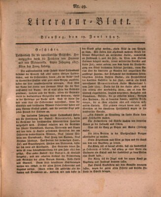 Morgenblatt für gebildete Stände. Literatur-Blatt (Morgenblatt für gebildete Stände) Dienstag 19. Juni 1827