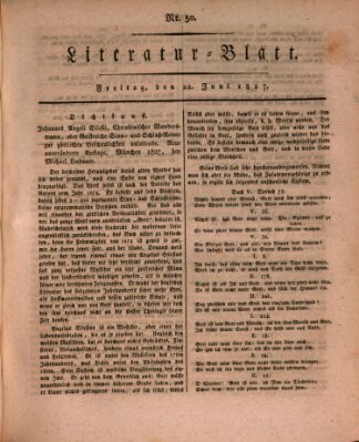 Morgenblatt für gebildete Stände. Literatur-Blatt (Morgenblatt für gebildete Stände) Freitag 22. Juni 1827