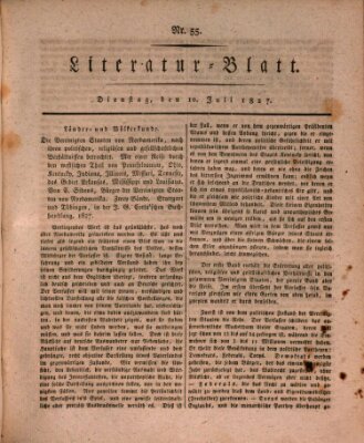 Morgenblatt für gebildete Stände. Literatur-Blatt (Morgenblatt für gebildete Stände) Dienstag 10. Juli 1827