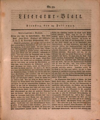 Morgenblatt für gebildete Stände. Literatur-Blatt (Morgenblatt für gebildete Stände) Dienstag 24. Juli 1827