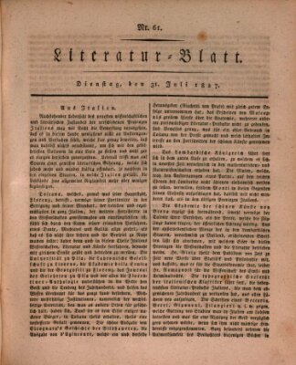 Morgenblatt für gebildete Stände. Literatur-Blatt (Morgenblatt für gebildete Stände) Dienstag 31. Juli 1827