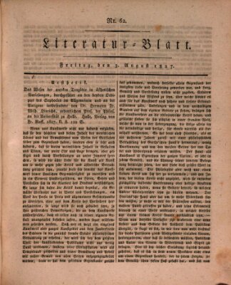 Morgenblatt für gebildete Stände. Literatur-Blatt (Morgenblatt für gebildete Stände) Freitag 3. August 1827