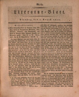 Morgenblatt für gebildete Stände. Literatur-Blatt (Morgenblatt für gebildete Stände) Dienstag 7. August 1827