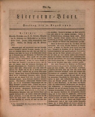 Morgenblatt für gebildete Stände. Literatur-Blatt (Morgenblatt für gebildete Stände) Freitag 10. August 1827