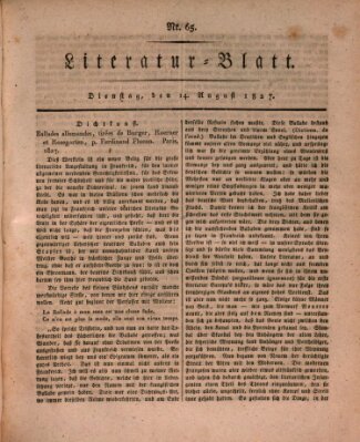 Morgenblatt für gebildete Stände. Literatur-Blatt (Morgenblatt für gebildete Stände) Dienstag 14. August 1827