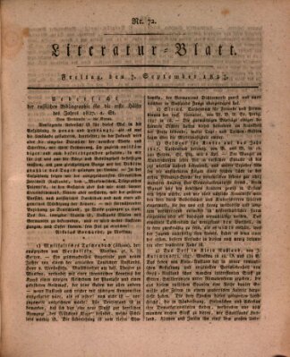 Morgenblatt für gebildete Stände. Literatur-Blatt (Morgenblatt für gebildete Stände) Freitag 7. September 1827