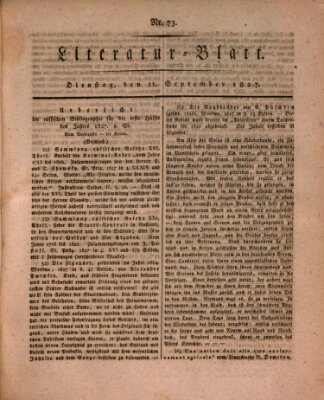 Morgenblatt für gebildete Stände. Literatur-Blatt (Morgenblatt für gebildete Stände) Dienstag 11. September 1827