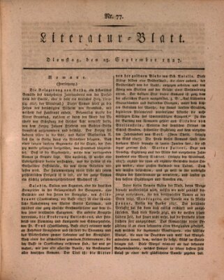 Morgenblatt für gebildete Stände. Literatur-Blatt (Morgenblatt für gebildete Stände) Dienstag 25. September 1827