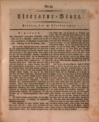 Morgenblatt für gebildete Stände. Literatur-Blatt (Morgenblatt für gebildete Stände) Freitag 19. Oktober 1827